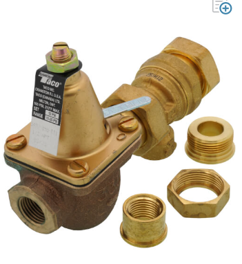 1/2" Brass Combination Boiler Feed Valve & Backflow