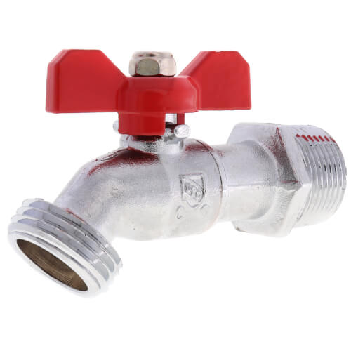 3/4 MALE BRONZE OR CHROME PLATED 1/4 TURN BOILER DRAIN