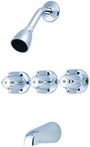 CENTRAL BRASS 0968-Z - 3 HANDLE - T&S TRIM KIT - CP