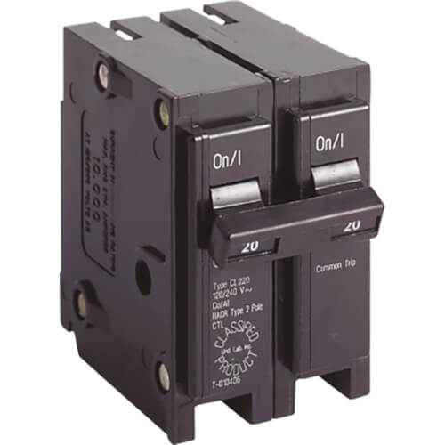 CL220 CLASSIFIED DOUBLE POLE 20 AMP BREAKER (UNIVERSAL)