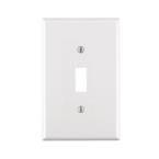 TWO GANG WHITE PLASTIC SWITCH COVER PLATE