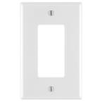 SINGLE GANG WHITE PLATIC DECORA COVER PLATE