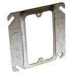 4 INCH INTERIOR METAL SQUARE MUD RING SINGLE GANG