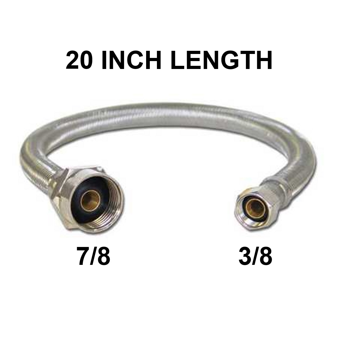 3/8 X 7/8 X 20 INCH BRAIDED CLOSET SUPPLY