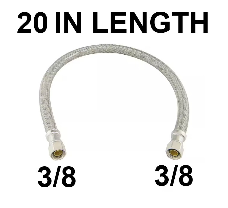 3/8 X 3/8 X 20 INCH BRAIDED SUPPLY