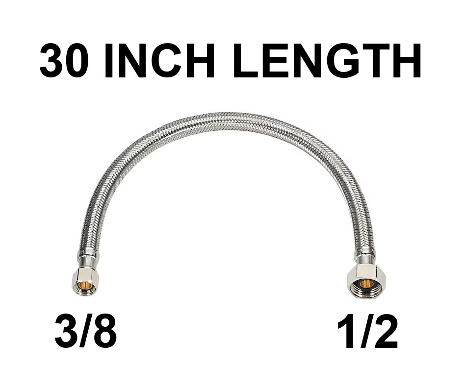 1/2 X 3/8 X 30 INCH BRAIDED LAV SUPPLY