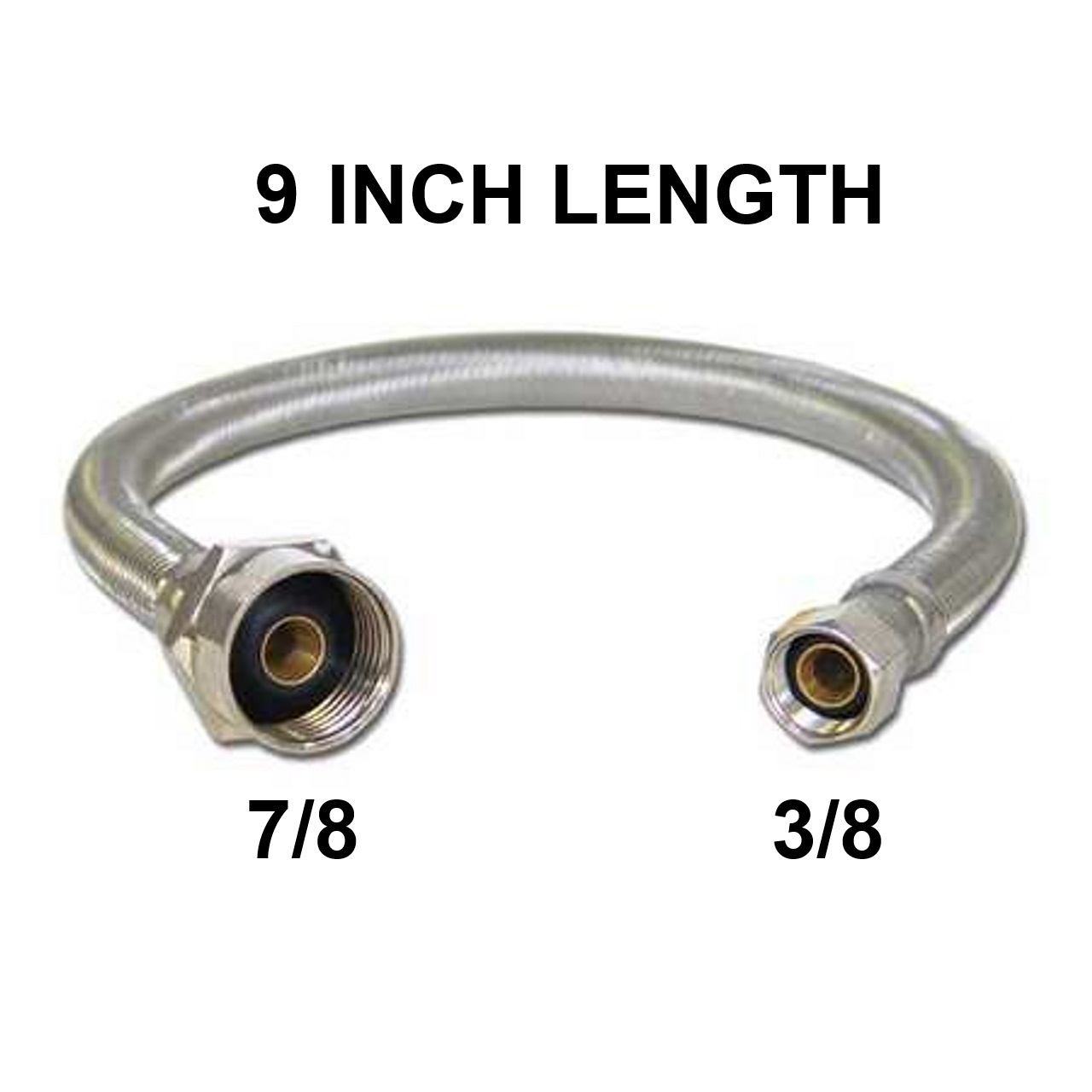3/8 X 7/8 X 9 INCH BRAIDED CLOSET SUPPLY