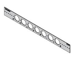 HOLDRITE 20 IN GALVANIZED STUB OUT BRACKET FOR CLAMP INSERTS (1-3/8 HOLES ON 2 IN CENTERS)