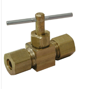 BRASS STRAIGHT NEEDLE VALVE 1/4" X 1/4"