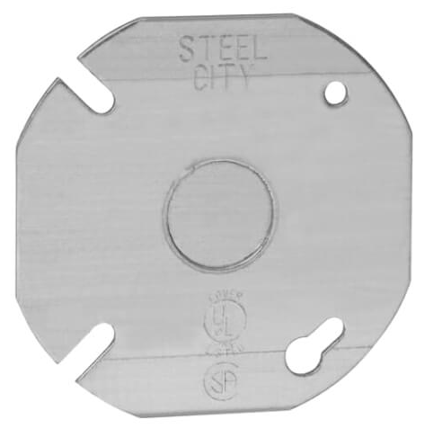 4 INTERIOR METAL OCTAGON BOX COVER