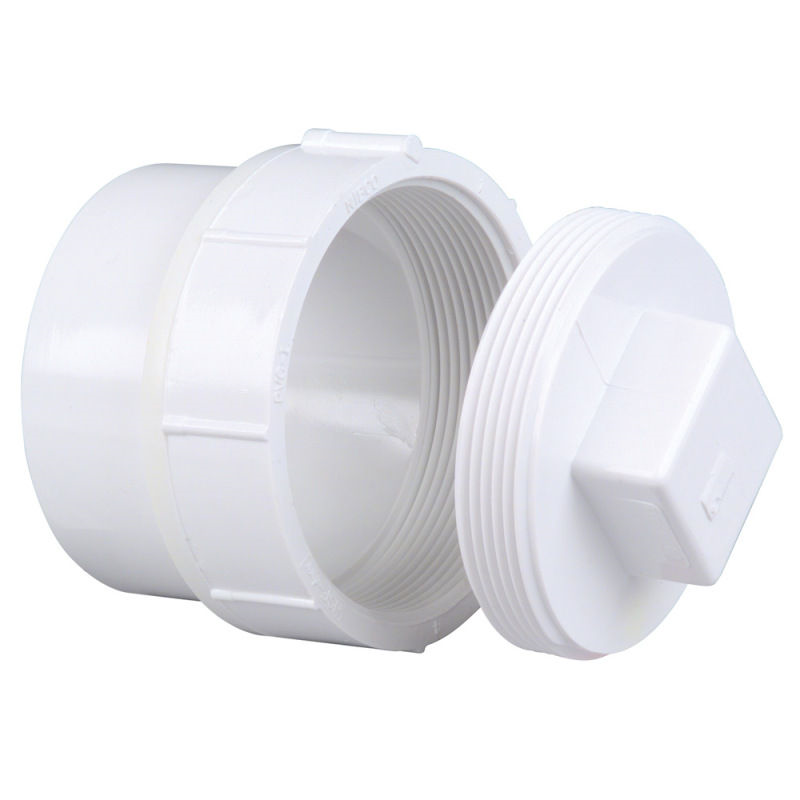 4 PVC DWV FITTING CLEANOUT W/ PLUG