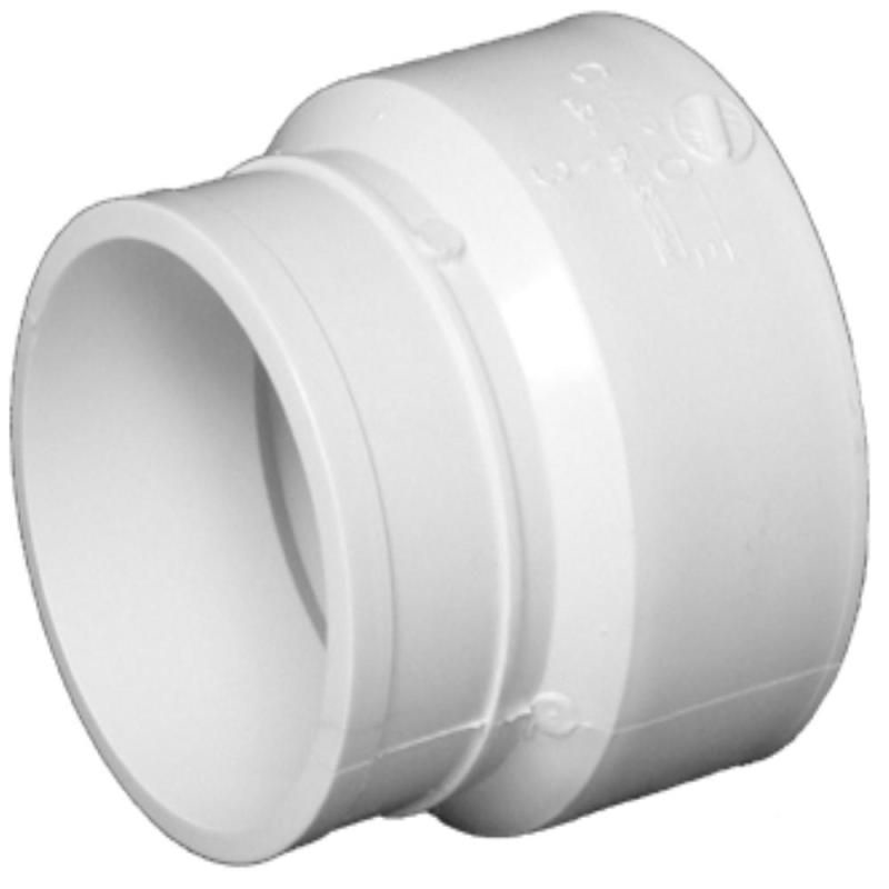 4 PVC DWV NO-HUB ADAPTER