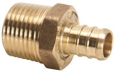 1/2 PEX X 1/2 MALE ADAPTER (METALLIC)