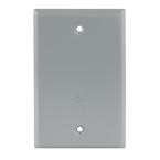 SINGLE GANG GRAY METAL WEATHERPROOF COVER PLATE